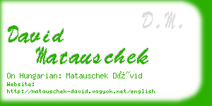 david matauschek business card